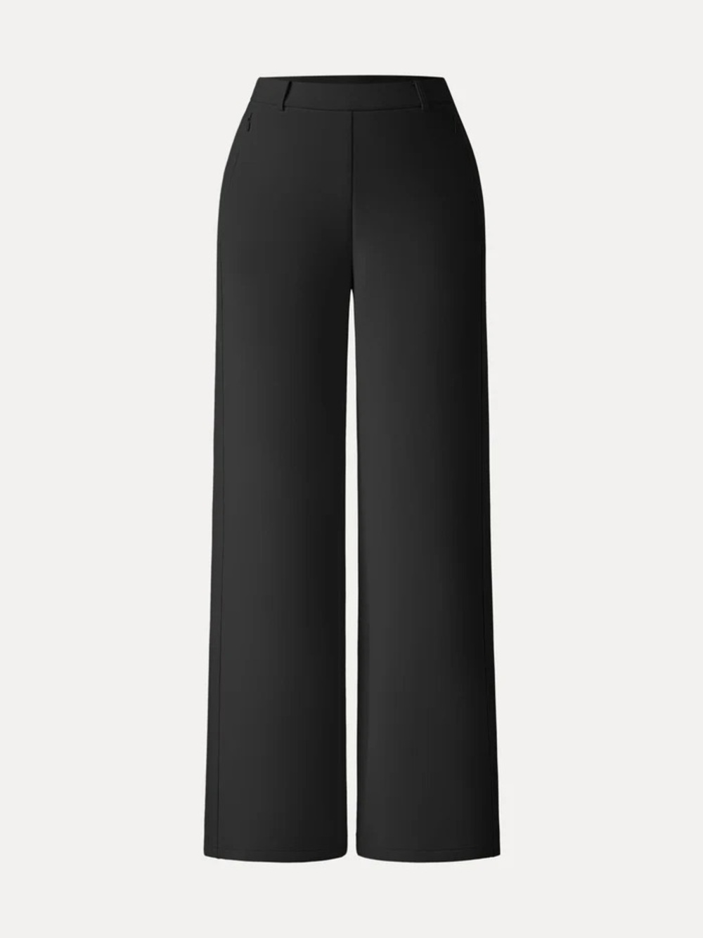 NWT OGL Black Stretch Cotton Blend Slimming High Rise Wide Leg Pants